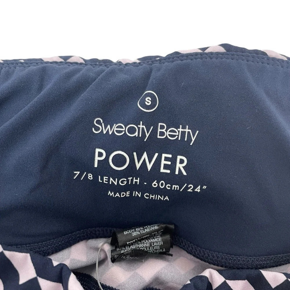 Sweaty Betty Power ⅞ Geometric Leggings in Navy/Lavender Size S - Picture 13 of 13